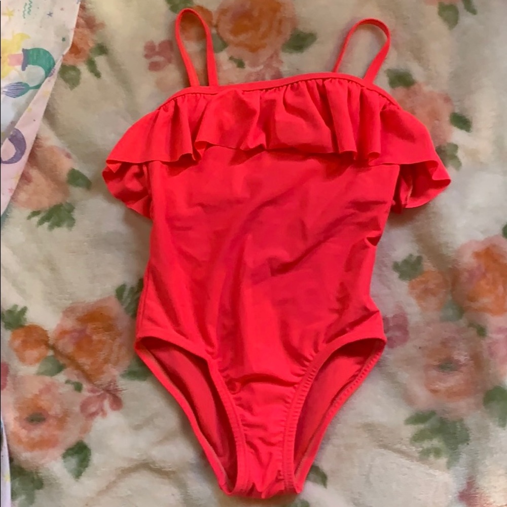 Hot pink bathing suit